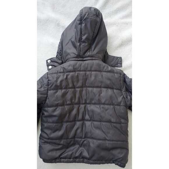 Calvin Klein Jeans Boy's Puffer Jacket Removable Hood Dark Grey Size (2_3) Years - Picture 5 of 9